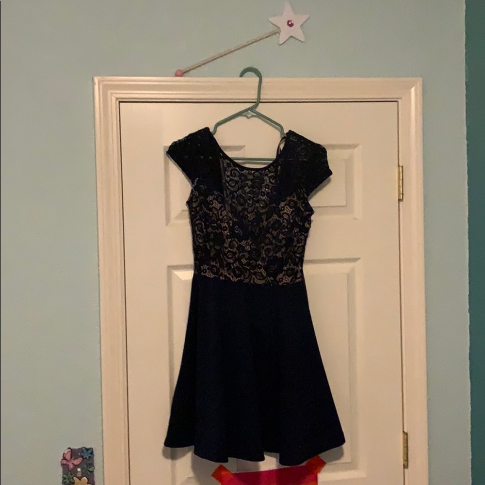 Short Navy Blue Dress!